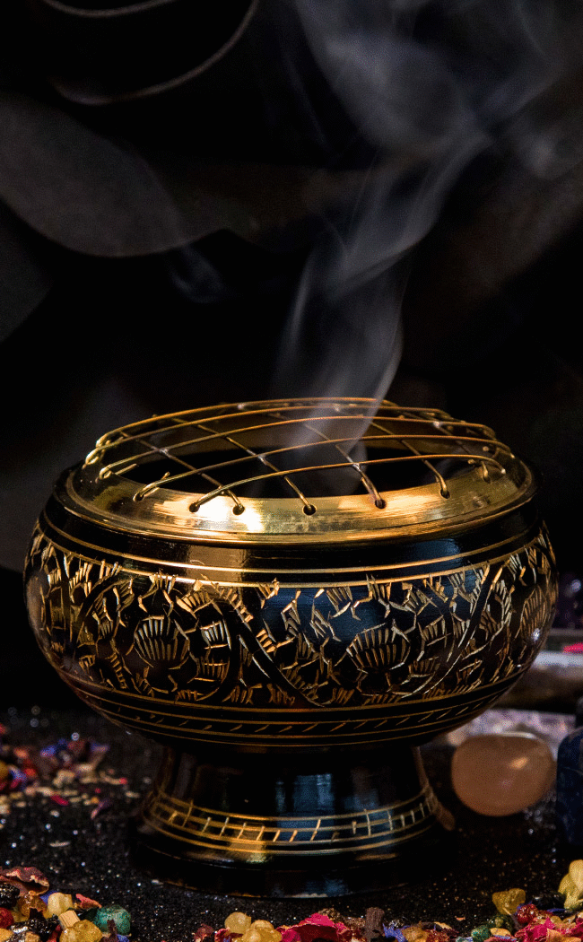 Black and Brass Charcoal Burner