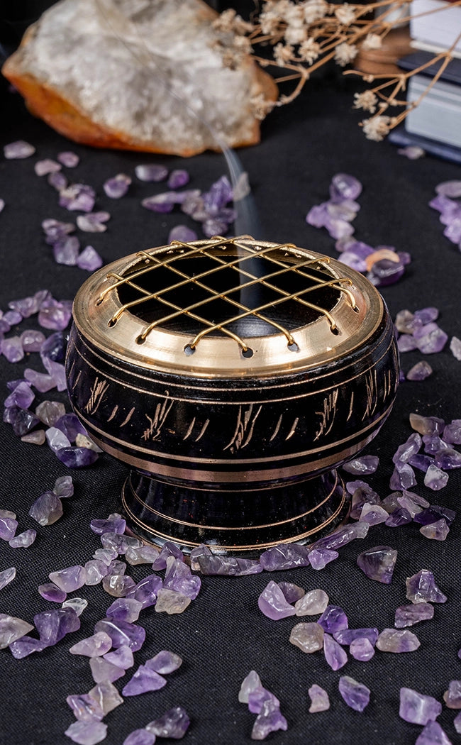 Black and Brass Charcoal Burner