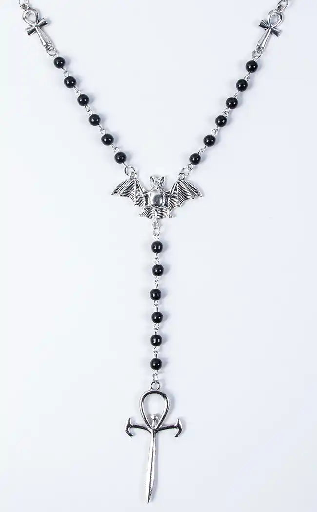 Bloodletting Rosary Necklace-Gothic Jewellery-Tragic Beautiful