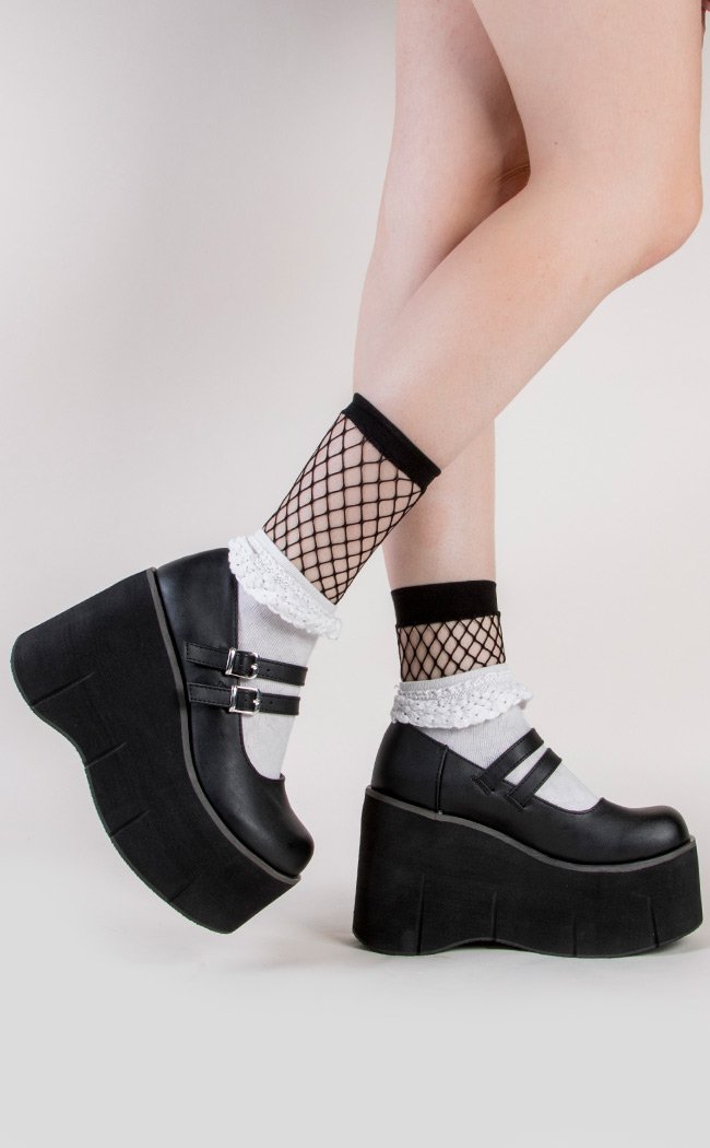 KERA-08 Black Matte Mary Janes (Au Stock)-Demonia-Tragic Beautiful