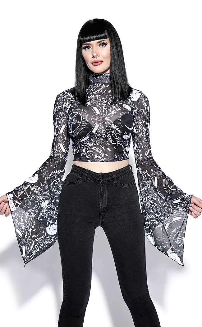 Mesh Bell Sleeve | Dream State-BlackCraft-Tragic Beautiful