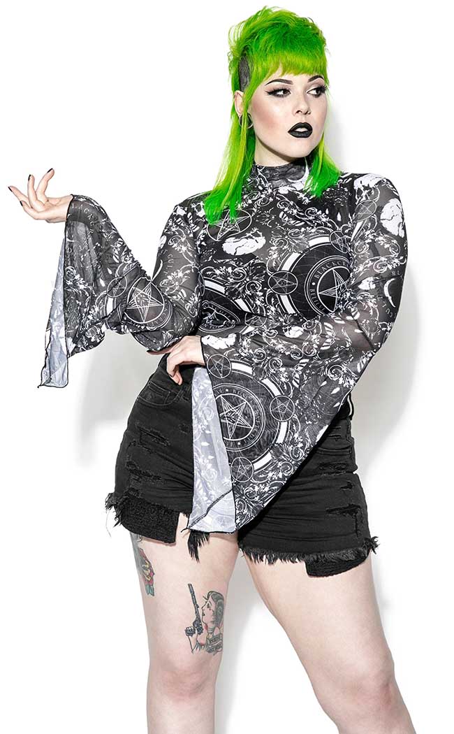 Mesh Bell Sleeve | Dream State-BlackCraft-Tragic Beautiful