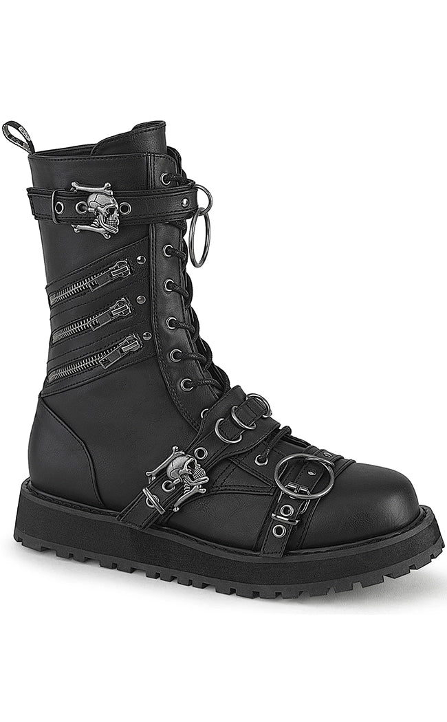 VALOR-240 Black Vegan Leather Boots