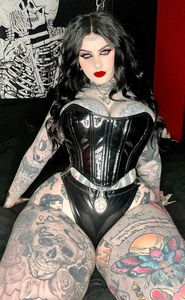 Vertigo PVC Corset-Hexxxed Intimates-Tragic Beautiful
